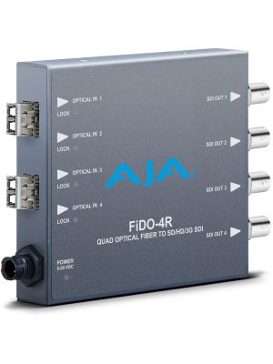 AJA FiDO-4R 4-Channel Single Mode LC Fiber to 3G-SDI Receiver