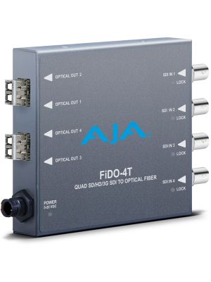 AJA FiDO-4T 4-Channel Single Mode LC Fiber to 3G-SDI Transmitter