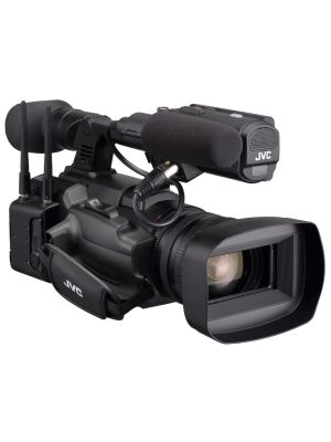 JVC GY-HC550ESBN 4K live streaming camcorder with broadcast and sports score overlays and NDI support