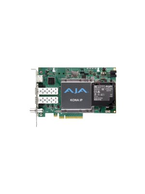 AJA KONA IP IP Video/Audio I/O card, 8-lane PCIe 2.0, 2 x 10 GigE SFP cages, HDMI monitoring output, Reference/LTC input