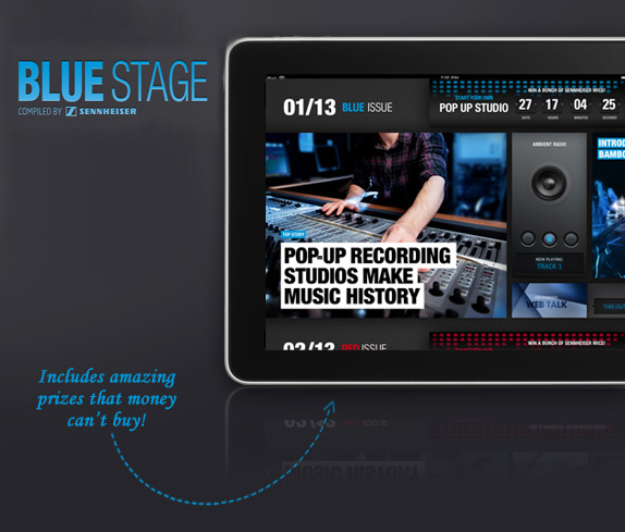 New Sennheiser iPad app "Blue Stage" delivers inspiring stories on the subject of sound