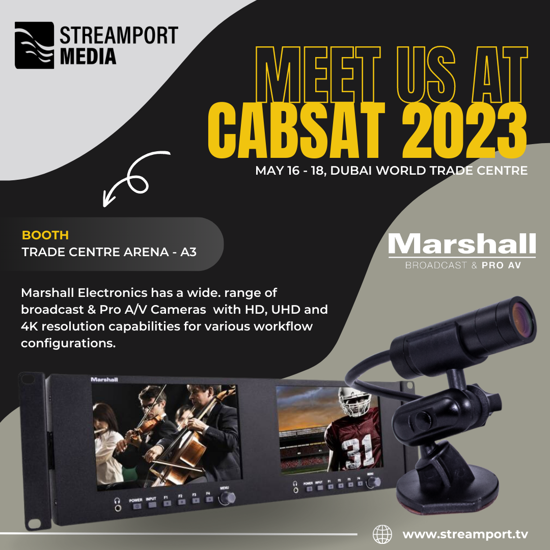 Elevate Your Audio and Visual Experience with Marshall Electronics at CABSAT 2023!