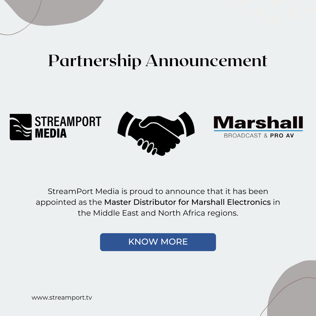 StreamPort Media Partners with Marshall Electronics as their Master Distributor for the Middle East and North Africa